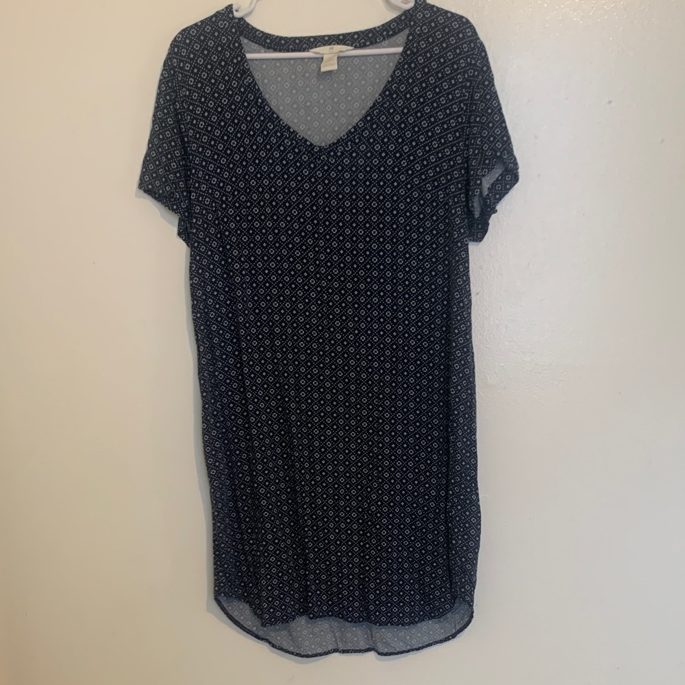 H&M Dark Blue Floral Dress